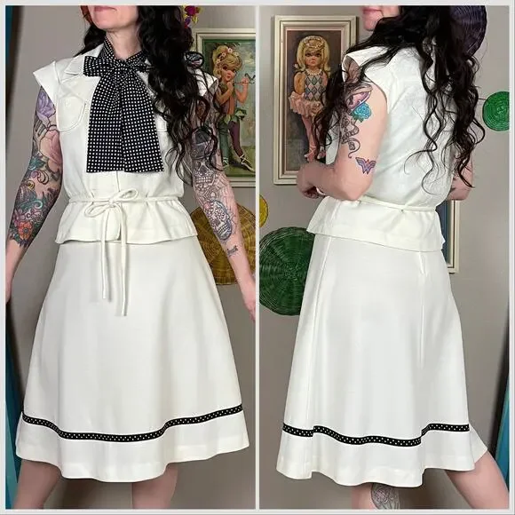 Vintage 1970s 3-Piece Jacket Blouse and Skirt Set - Picture 4 of 10